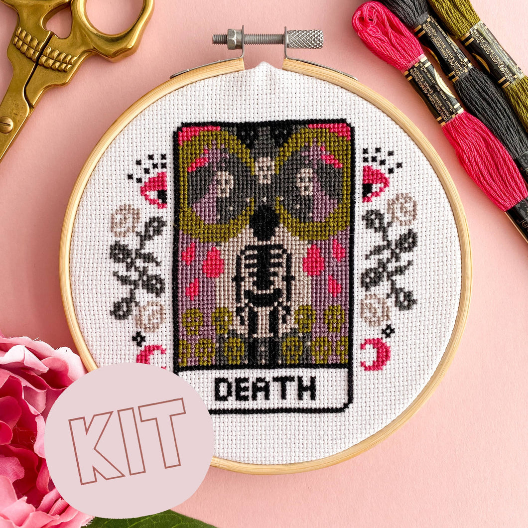 Death Tarot Card Cross Stitch Kit