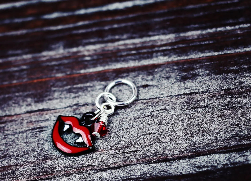 Bite Me! Vampire's Kiss Individual Stitch Marker