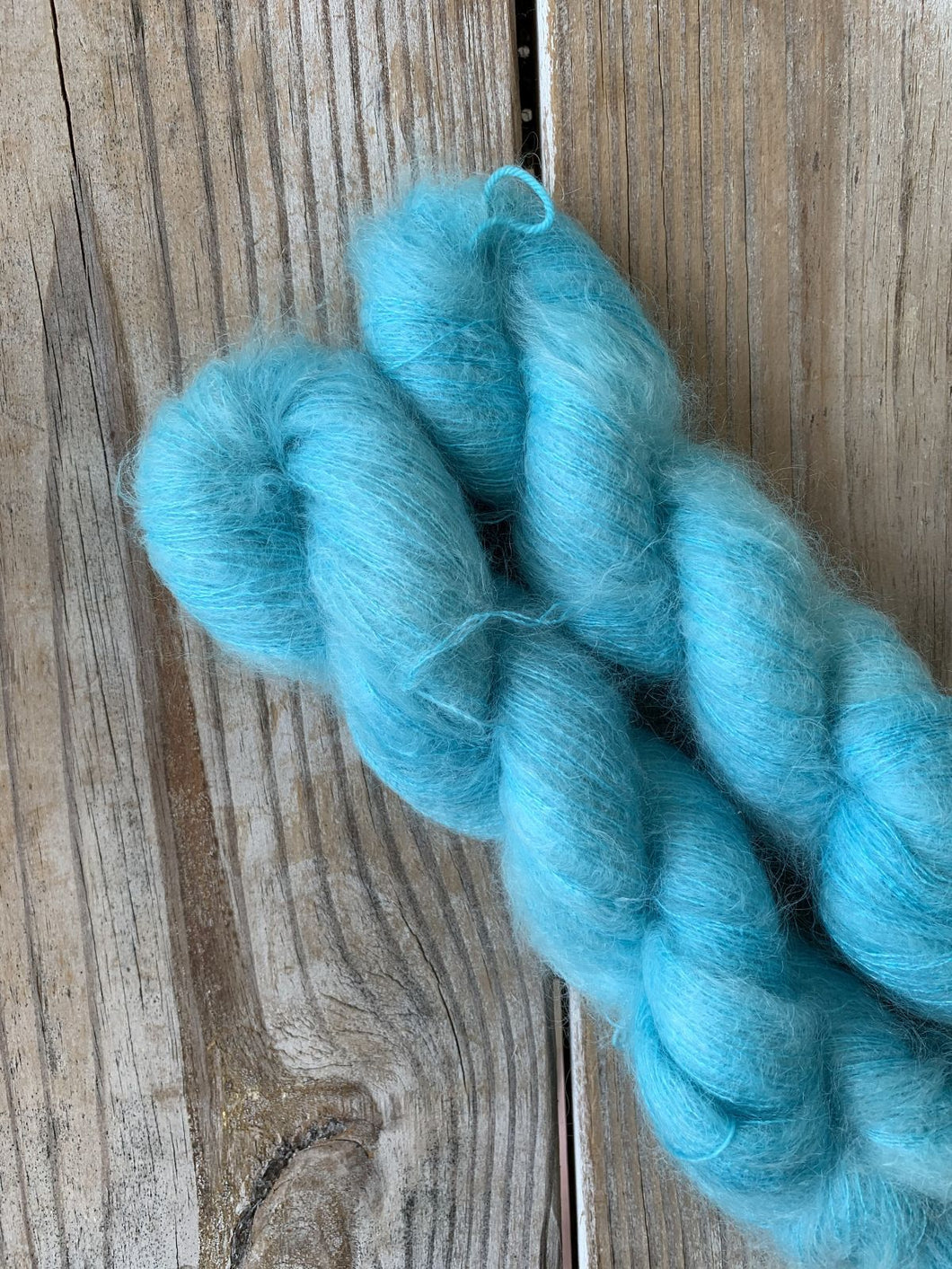 Wool & Vinyl Mohair Yarn - Crystal Blue Persuasion