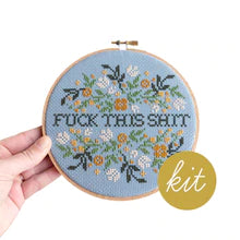 Load image into Gallery viewer, Fuck This Shit Cross Stitch Kit
