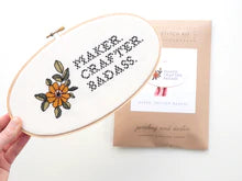 Maker Crafter Badass Cross Stitch Kit