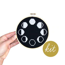 Load image into Gallery viewer, Moon Phases Cross Stitch Kit
