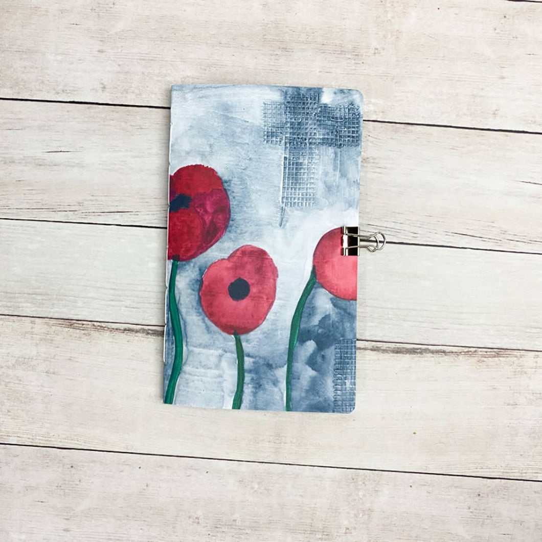 Pocket-Sized Poppy Flowers Notebook