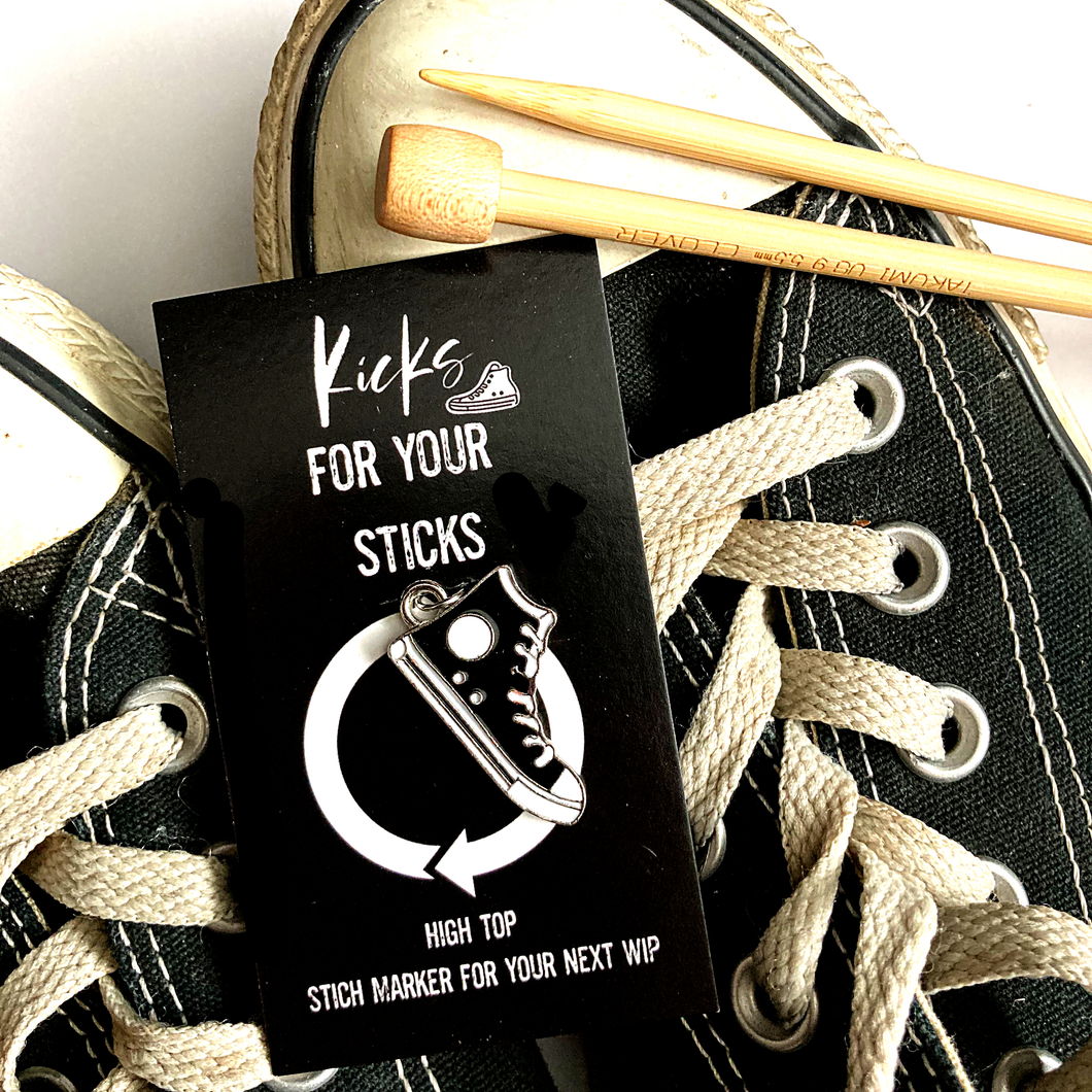 Kicks for Your Sticks Stitch Markers- Ring