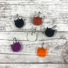 Load image into Gallery viewer, Halloween Cat Stitch Marker Set
