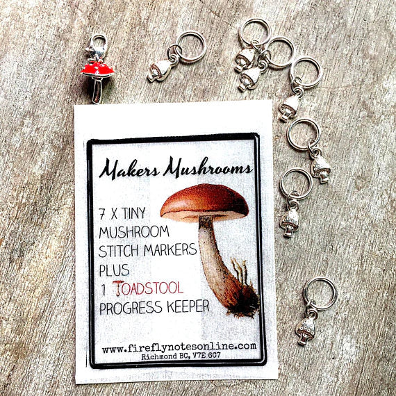 Makers Mushrooms Stitch Markers