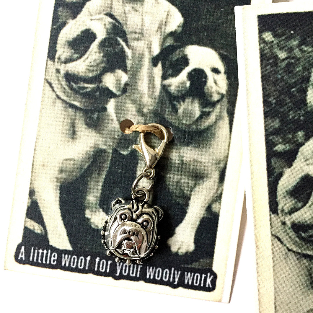 Bulldog Stitch Marker/Progress Keeper