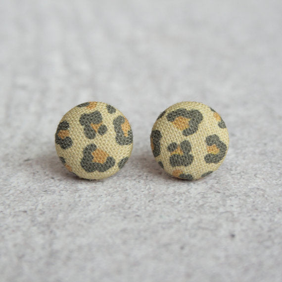 Leopard Print Fabric Earrings